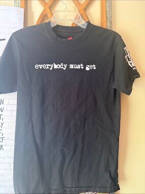 Everybody Must Get Stoned Black Graphic Tee - Hanes